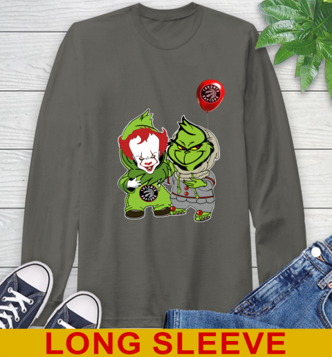 Toronto Raptors Baby Pennywise Grinch Christmas NBA Basketball Long Sleeve T-Shirt 8