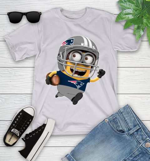 NFL New England Patriots Minions Disney Football Sports Youth T-Shirt 4