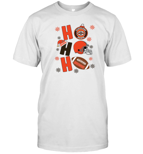 Cleveland Browns Hohoho Santa Claus Christmas Football NFL T-Shirt