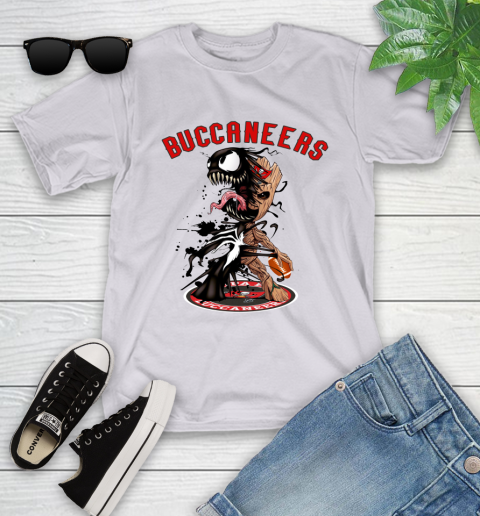 NFL Tampa Bay Buccaneers Football Venom Groot Guardians Of The Galaxy Youth T-Shirt 4