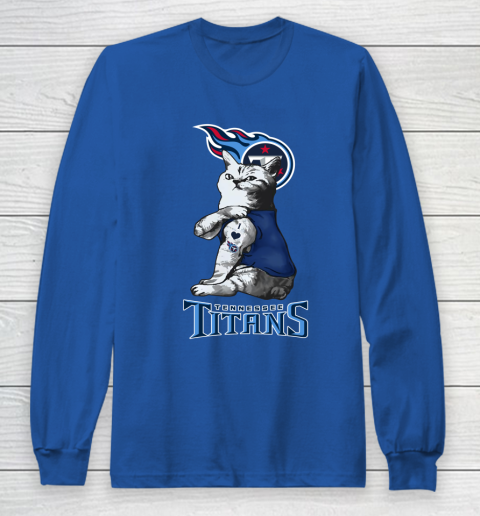 NFL Football My Cat Loves Tennessee Titans Long Sleeve T-Shirt 6