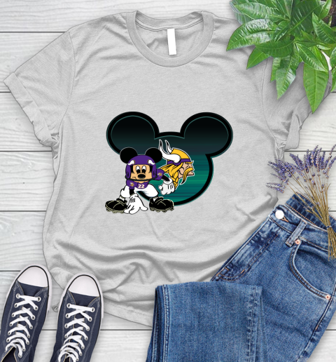 NFL Minnesota Vikings Mickey Mouse Disney Football T Shirt Women's T-Shirt