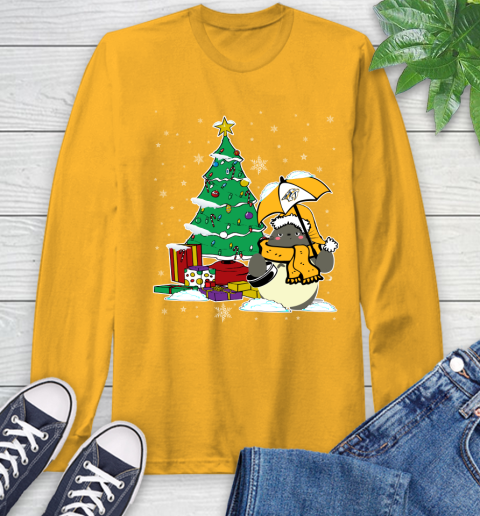 Nashville Predators NHL Hockey Cute Tonari No Totoro Christmas Sports Long Sleeve T-Shirt 2