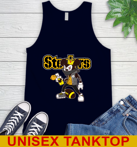 Pittsburgh Steelers NFL Football Mickey Peace Sign Sports Tank Top 3