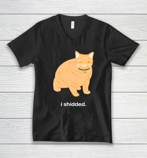 I Shidded Shirt Funny Cat Lover V-Neck T-Shirt
