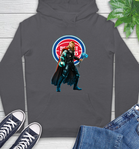 NBA Thor Avengers Endgame Basketball Detroit Pistons Hoodie 7