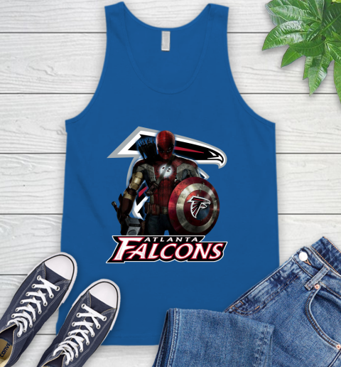 NFL Captain America Thor Spider Man Hawkeye Avengers Endgame Football Atlanta Falcons Tank Top 5
