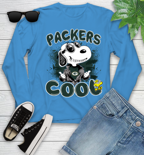NFL Football Green Bay Packers Cool Snoopy Shirt Youth Long Sleeve 7