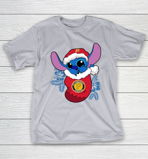 Pittsburgh Pirates Christmas Stitch In The Sock Funny Disney MLB T-Shirt 7