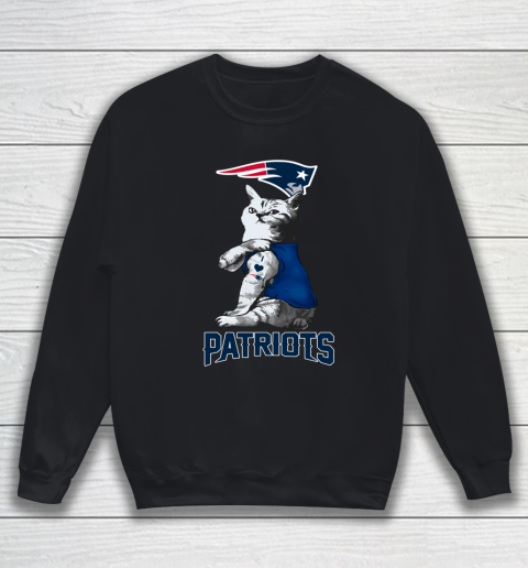 NFL Football My Cat Loves New England Patriots Sweatshirt