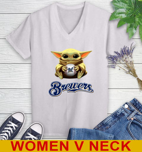 MLB Baseball Milwaukee Brewers Star Wars Baby Yoda Shirt 77