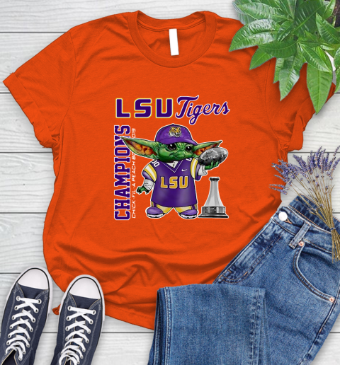 Baby Yoda LSU Tigers Champion Shirt 92