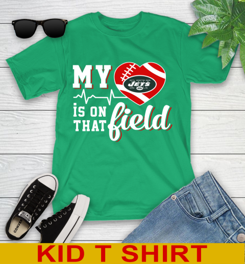 NFL My Heart Is On That Field Football Sports New York Jets Youth T-Shirt 8 NFL My Heart Is On That Field Football Sports New York Jets Youth T-Shirt - Image 8
