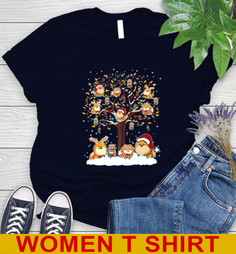 Pomeranian dog pet lover light christmas tree shirt 86