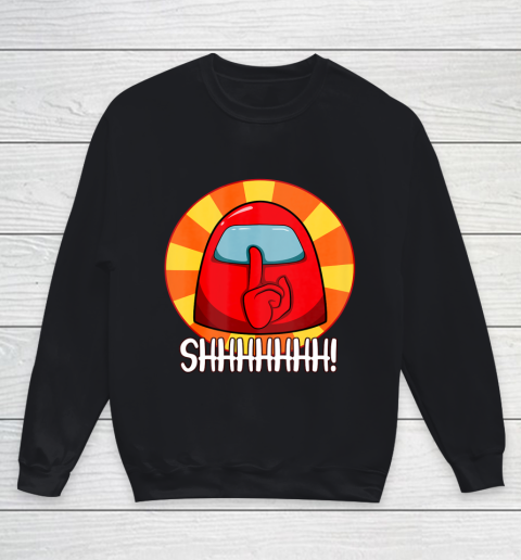 Among Us Game Shirt Cool Among Us shirt Crewmate or Impostor SHHHHHH Youth Sweatshirt