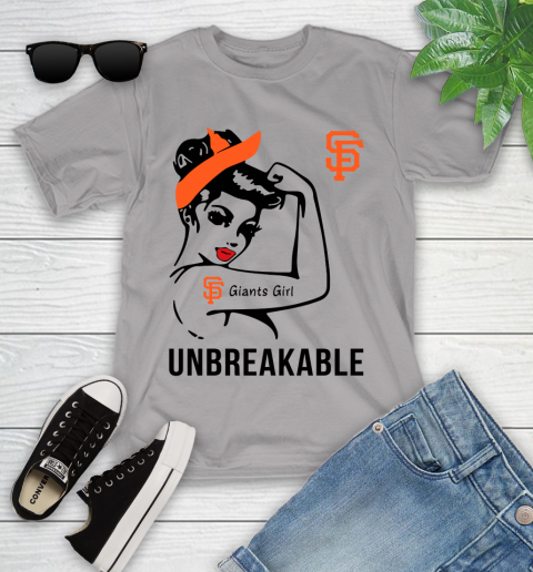 MLB San Francisco Giants Girl Unbreakable Baseball Sports Youth T-Shirt 2