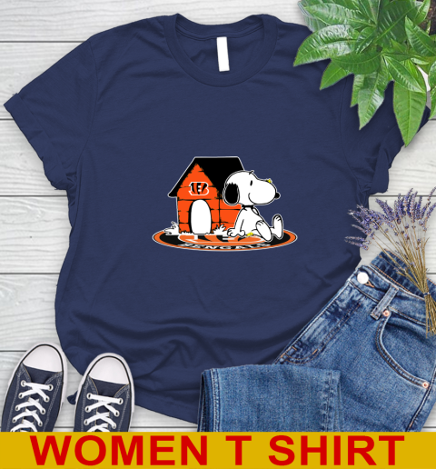 NFL Football Cincinnati Bengals Snoopy The Peanuts Movie Shirt Women's T-Shirt 12