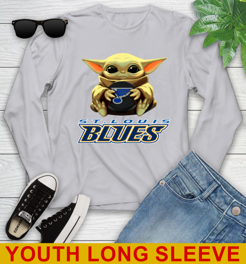 NHL Hockey St.Louis Blues Star Wars Baby Yoda Shirt 127