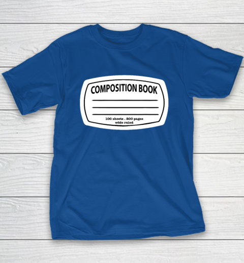Composition Notebook Costume  Matching Group Halloween Youth T-Shirt 6