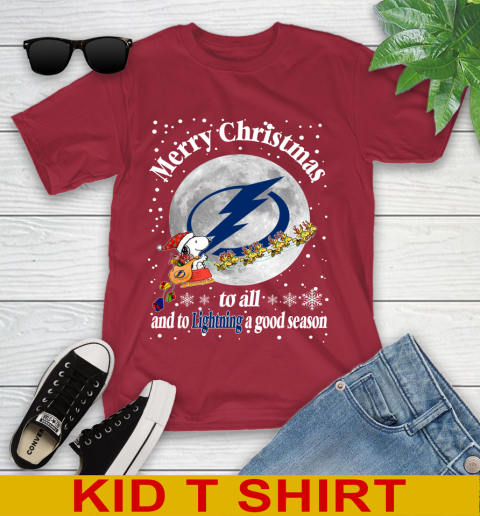 Tampa Bay Lightning Merry Christmas To All And To Lightning A Good Season NHL Hockey Sports Youth T-Shirt 12
