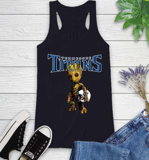 Tennessee Titans NFL Football Groot Marvel Guardians Of The Galaxy Racerback Tank 10