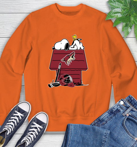 Arizona Coyotes NHL Hockey Snoopy Woodstock The Peanuts Movie Sweatshirt 4