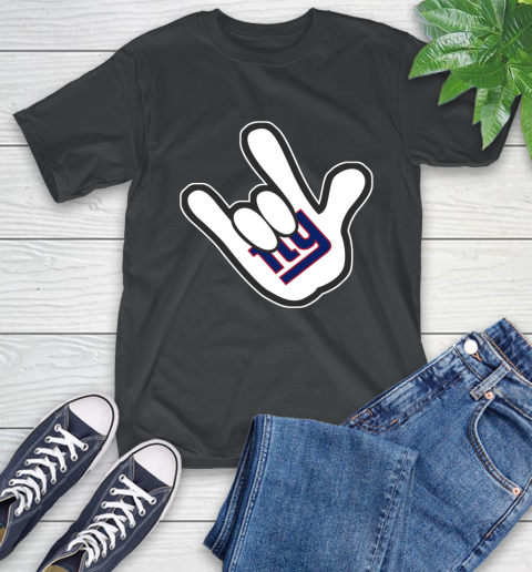 New York Giants NFL Football Mickey Rock Hand Disney T-Shirt 2