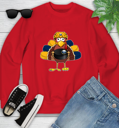 Buffalo Sabres Turkey Thanksgiving Day Youth Sweatshirt 9