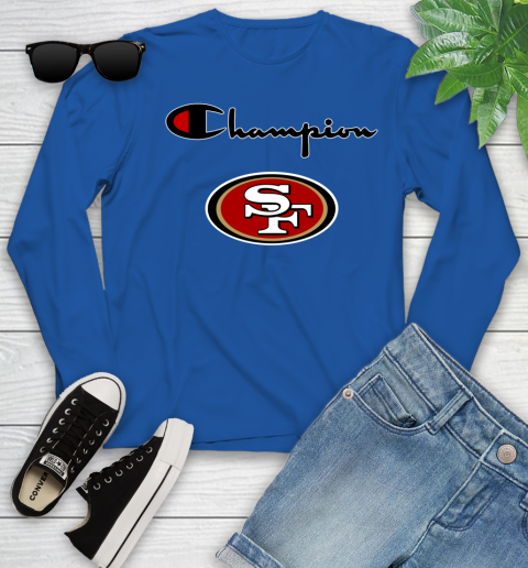NFL Football San Francisco 49ers Champion Shirt Youth Long Sleeve 7