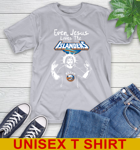 New York Islanders NHL Hockey Even Jesus Loves The Islanders Shirt T-Shirt 5