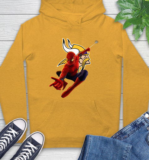 NFL Spider Man Avengers Endgame Football Minnesota Vikings Hoodie 3