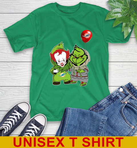 Miami Dolphins Baby Pennywise Grinch Christmas NFL Football T-Shirt 7