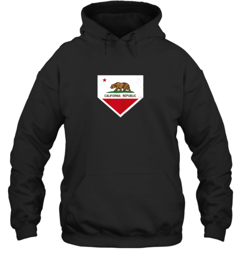 uy2w vintage baseball home plate with california state flag hoodie 23 front black