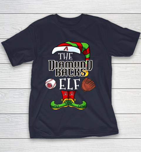 Arizona Diamondbacks Christmas ELF Funny MLB Youth T-Shirt 2