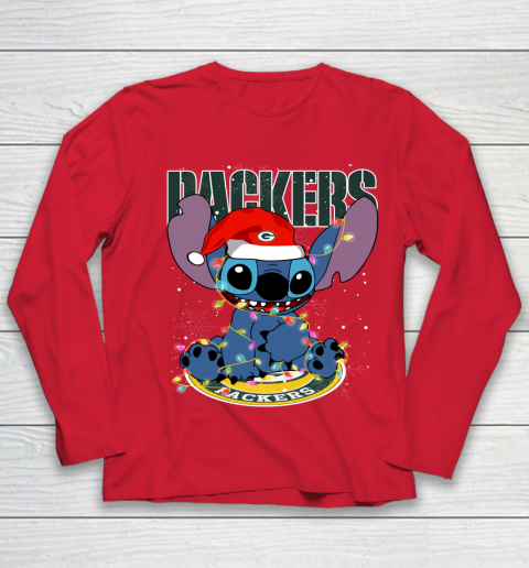 Green Bay Packers NFL Football noel stitch Christmas Youth Long Sleeve 7