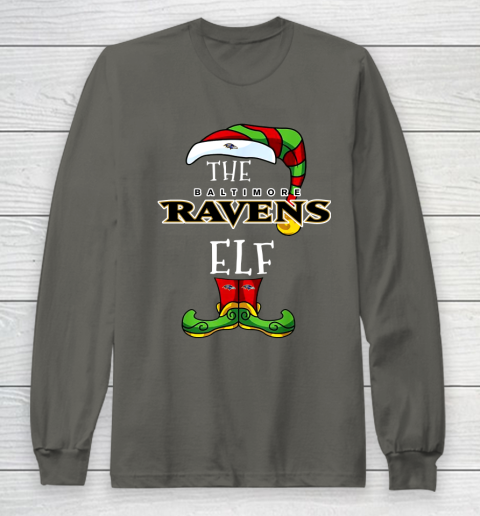 Baltimore Ravens Christmas ELF Funny NFL Long Sleeve T-Shirt 5
