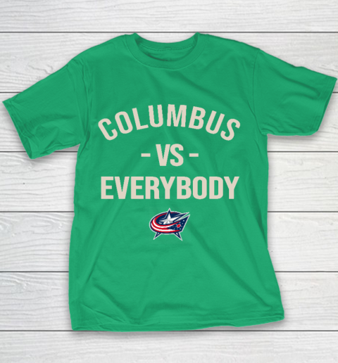 Columbus Blue Jackets Vs Everybody Youth T-Shirt 3