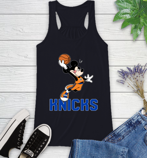 NBA Basketball New York Knicks Cheerful Mickey Mouse Shirt Racerback Tank 9