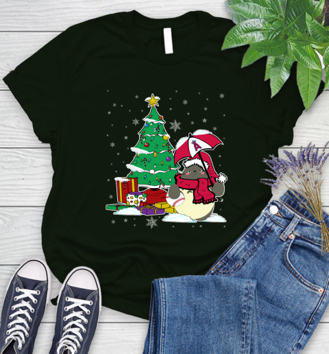 Los Angeles Angels MLB Baseball Cute Tonari No Totoro Christmas Sports Women's T-Shirt 6