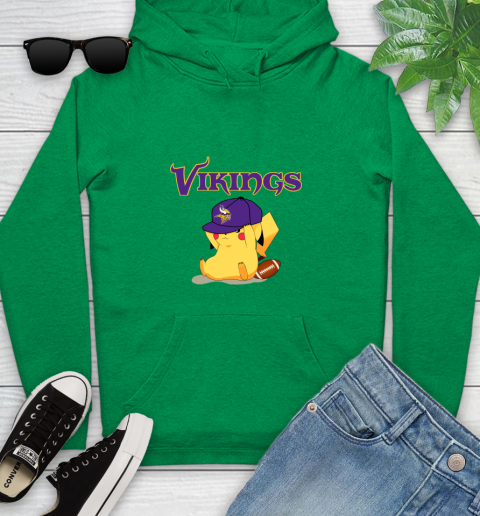 NFL Pikachu Football Sports Minnesota Vikings Youth Hoodie 7
