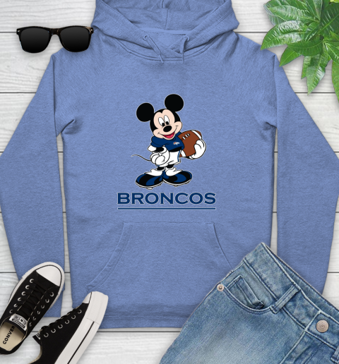 NFL Football Denver Broncos Cheerful Mickey Mouse Shirt Youth Hoodie 11
