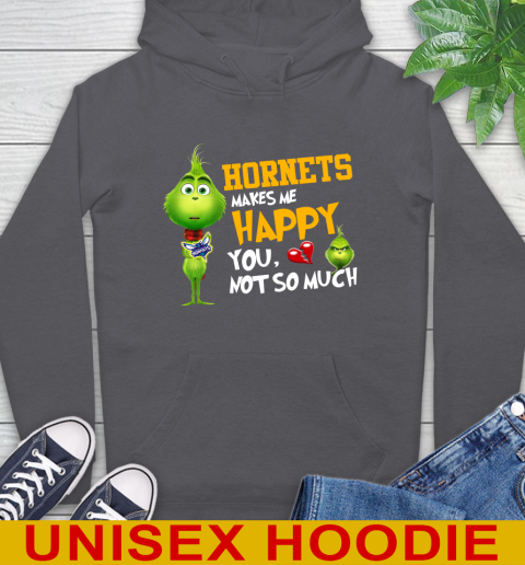 NBA Charlotte Hornets Makes Me Happy You Not So Much Grinch Basketball Sports Hoodie 7