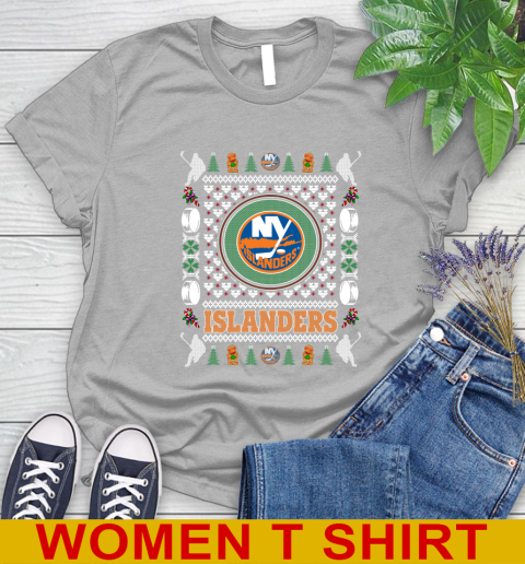 New York Islanders Merry Christmas NHL Hockey Loyal Fan Women's T-Shirt 5