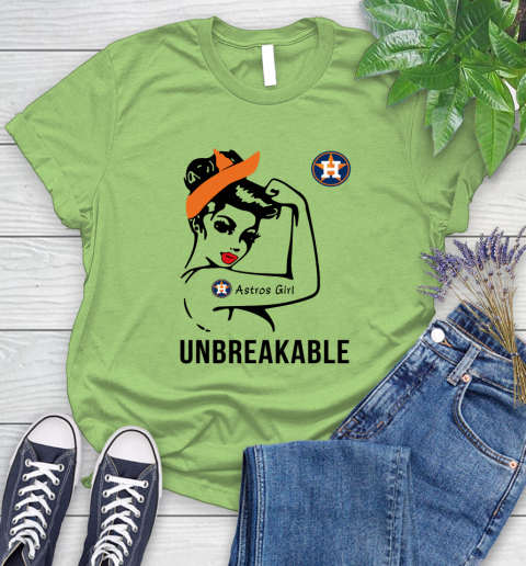 MLB Houston Astros Girl Unbreakable Baseball Sports Women's T-Shirt 7