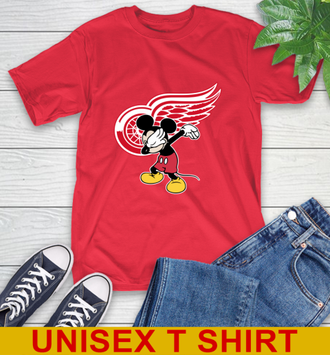 Detroit Red Wings NHL Hockey Dabbing Mickey Disney Sports T-Shirt 10