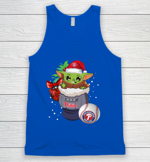 Philadelphia Phillies Christmas Baby Yoda Star Wars Funny Happy MLB Tank Top 5