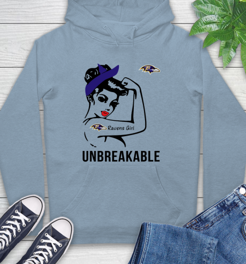 NFL Baltimore Ravens Girl Unbreakable Football Sports Hoodie 6