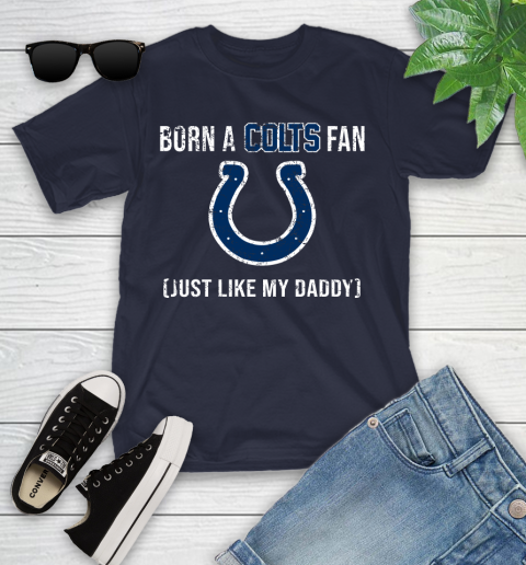 NFL Indianapolis Colts Football Loyal Fan Just Like My Daddy Shirt Youth T-Shirt 2