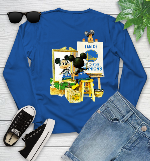 NBA Basketball Golden State Warriors Mickey Drawing Shirt 121