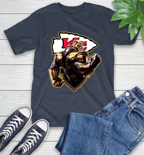 NFL Thanos Avengers Endgame Football Sports Kansas City Chiefs T-Shirt 4